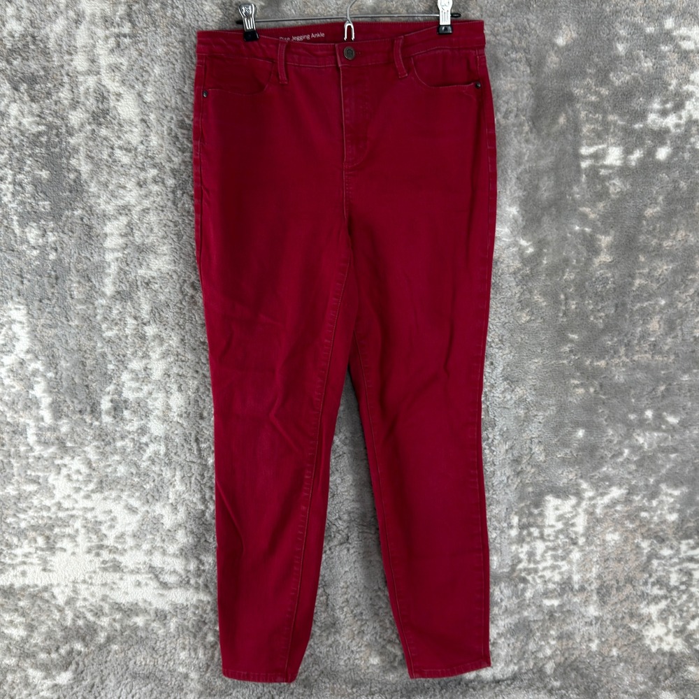 Talbots Size 10 Flawless High-Rise Jegging Ankle Jeans Red Women